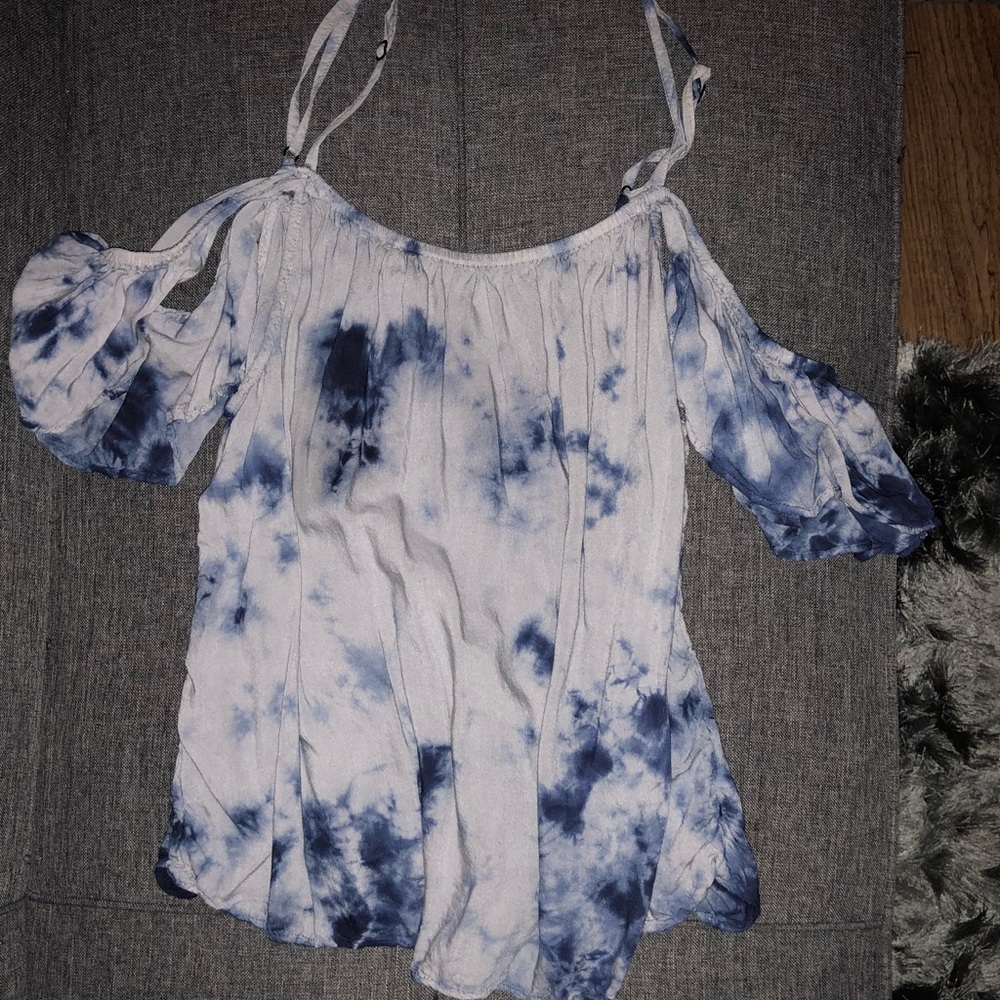 Off the shoulder tie dye top